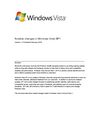 Windows Vista Service Pack 1 Summary