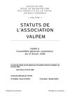 Statuts de l'association VALPEM