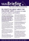VAN Briefing 32 - So, what's so great about the voluntary arts?