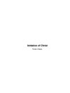 Imitation Of Christ