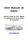 Statuts du 5 février 1922 - Union Musicale de Dohem