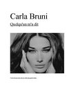 Quelqu'un m'a dit DE CARLA BRUNI