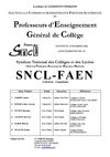 liste des candidatures des Professeurs d'enseignement général de Collège