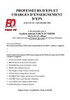 liste des candidatures des Professeurs d'éducation physique et sportive / Chargés d'enseignement d'éducation...