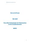 Revue de presse - Mai 2008