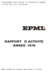Rapport d'Activités - EPF Lorraine 1978