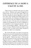 Expérience de la mort à l'âge de 16 ans