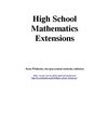 High school mathematics