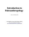 Introduction to paleoanthropology