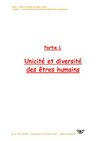 Chapitre I 1 Les caractères de l'individu et programme génétique