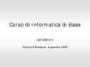 Corso di Informatica di base - Excel 1