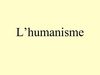 l'humanisme