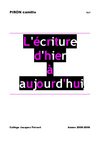 IDD écriture