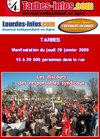 Manifestation monstre à Tarbes : les discours des organisations syndicales