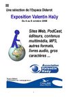 Bibliographie Valentin Hauy - Octobre 2008