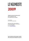 LE NGOMBISTE 2009 PREMIER GUIDE DES PROFESSIONNELS DE LA CULTURE, DE L’ART ET DU SPECTACLE AU GABON