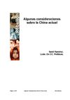 Algunas consideraciones sobre la China actual