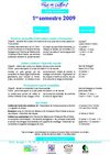 Calendrier de l'Espace Entreprises - 1er semestre 2009