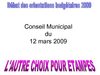 Débat orientation budgétaire 2009