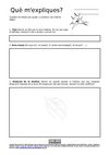 Què m'expliques?. Fitxa per treballar a l'aula