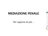 Mediazione Penale: per saperne di più
