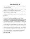 Hyperhidrosis Diet Tips