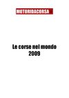 Il calendario delle corse 2009