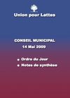 Conseil municipal - Mai 2009