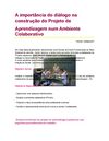 A importância do diálogo na construção do PA num Ambiente Colaborativo