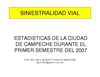 ESTADISTICAS DE SINIESTRALIDAD VIAL EN CAMPECHE, MEXICO