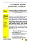 Production and productivity - La productivité - Producción y productividad