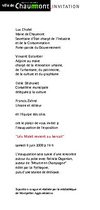Carton d'invitation exposition "Léo Malet revient au bercail"