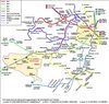 Plan du réseau ferré francilien ouest