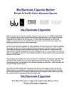 The Official Blu Electronic Cigarette Review