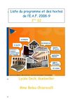 Liste de l'EAF des 1ères S2 lycée Deck (Guebwiller) + corpus des textes