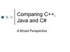 ComparingC++JavaAndCSharp