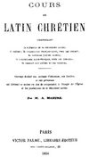 Cours de latin chrétien