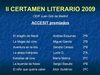 CERTAMEN LITERARIO 2009 CEIP Juan Gris de Madrid - ACCESIT