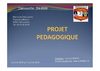 Projet pédagogique du centre aéré été 2009