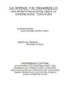 JUVENTUD Y DESARROLLO DESDE LA COMUNICACION EDUCACION