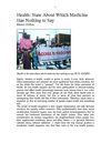Health: State About Which Medicine Has Nothing to Say