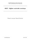 M307 : Analyse matricielle numérique