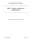 M315 : Analyse numérique et approximation