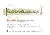 La recherche universitaire en administration publique: essai de contextualisation «large»