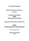 Sistema eléctrico del Automóvil, Proyectos de Electricidad, Educación para el Trabajo, Colegio MERU