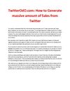 How to Generate massive amount of Sales