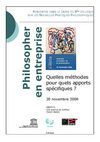 Philosopher en entreprise_actes_UNESCO_nov08