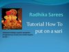 how to put on a sari