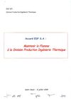 04-08-2009 - Accord EDF SA : Maintenir la Flamme à la Division Production Ingénierie Thermique - EDF SA