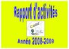 Rapport d'activité 2008/2009